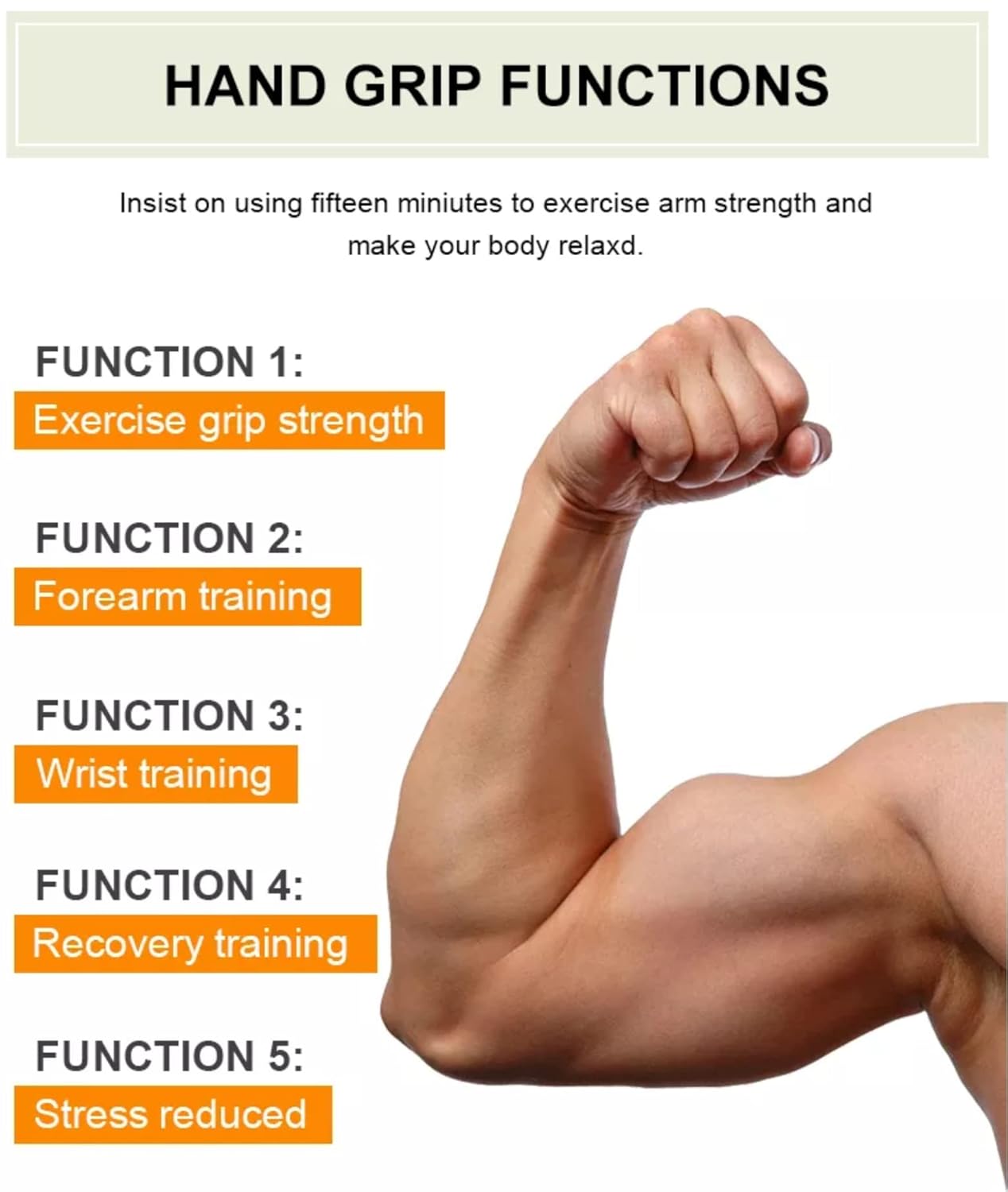 Adjustable Hand Grip Strengthener (10-60kg) – Forearm Exerciser with Counter