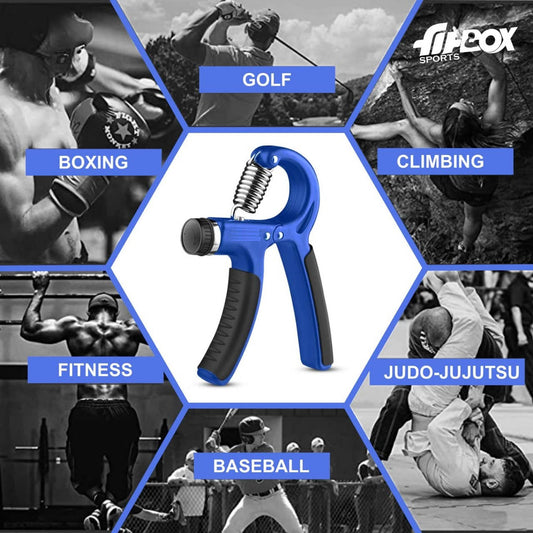 Adjustable Hand Grip Strengthener (10-60kg) – Forearm Exerciser with Counter