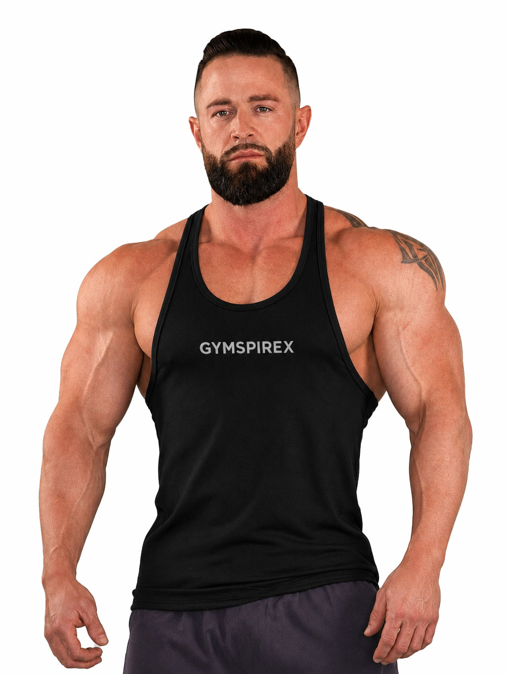 GymSpireX Performance Stringer Tank Top for men