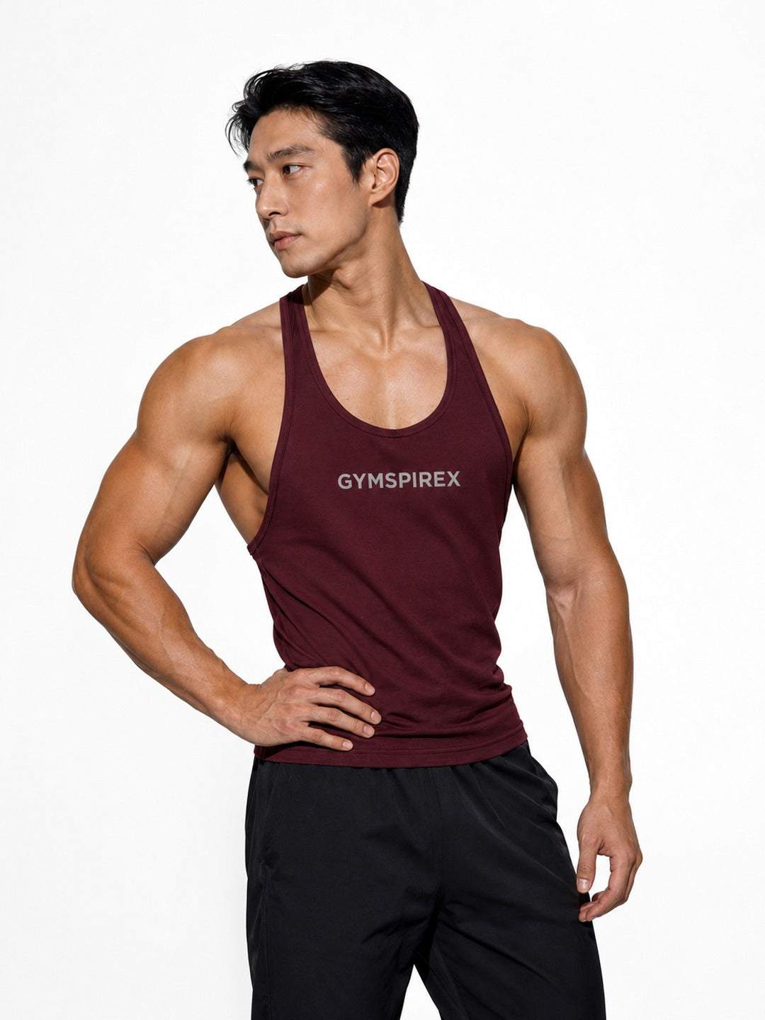 GymSpireX Performance Stringer Tank Top for men