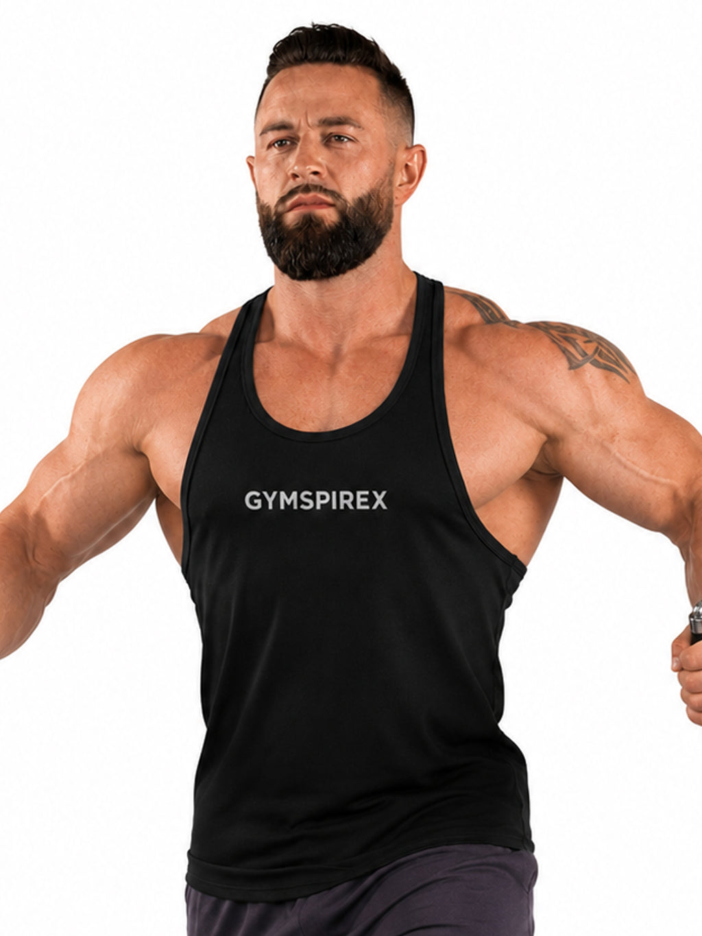 GymSpireX Performance Stringer Tank Top for men