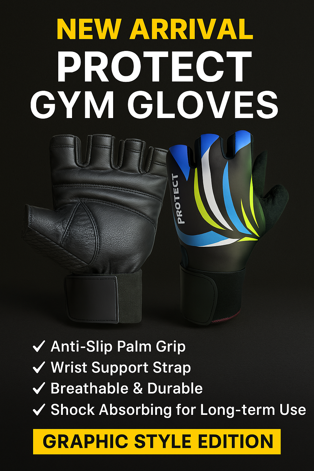 Gym Gloves – Superior Grip & Protection for Weightlifting & Training